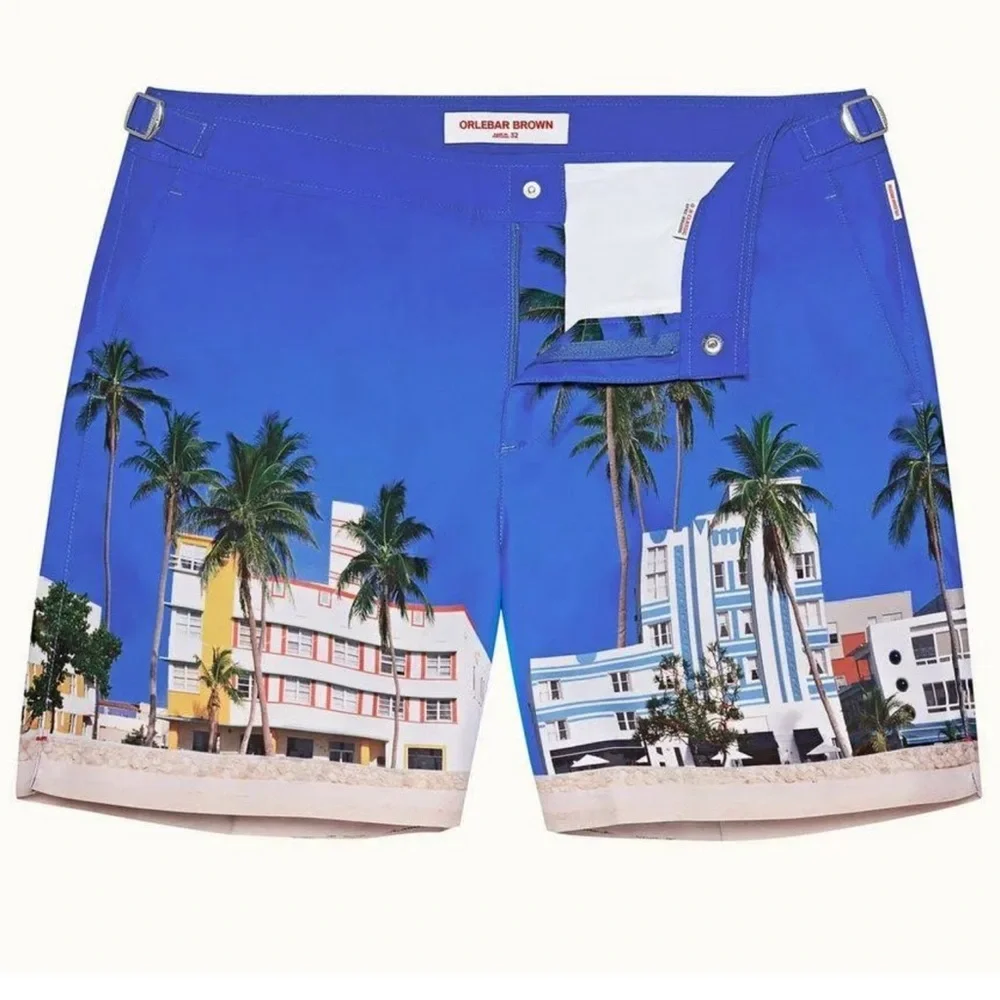Orlebar Brown Bulldog Mid Length Ocean Drive Miami Swim Trunks 30
